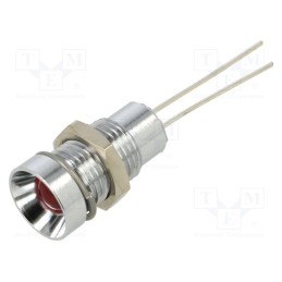 10 pcs : 19070003 - Indicator: LED, blinking, red, 3.5÷13VDC, Ø8mm