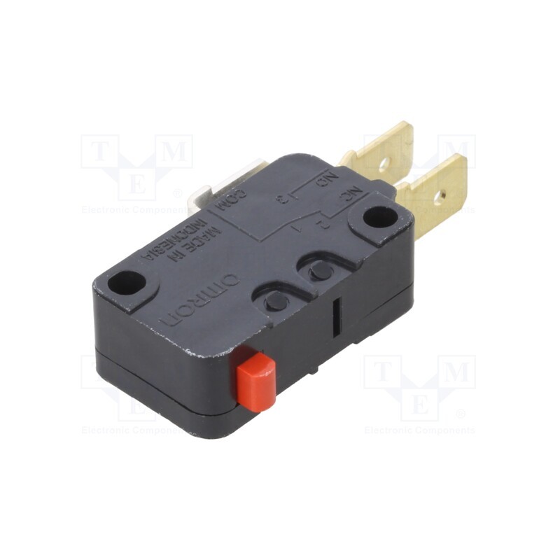 10 pcs : D3V16G1C5 - Microswitch SNAP ACTION, 16A/250VAC, without lever, SPDT, Pos: 2