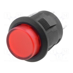 10 pcs : R13-523AL-05-BR-L-1 - Switch: push-button, Pos: 2, SPST-NO, 1.5A/250VAC, OFF-(ON), red
