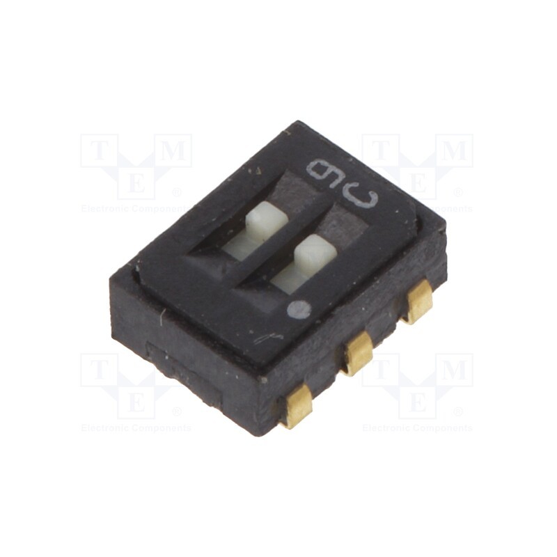 10 pcs : CAS-D20A - Switch: slide, Pos: 2, SPDT, 0.1A/6VDC, ON-ON, SMT, Leads: curved