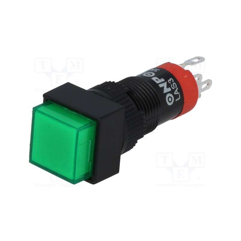 10 pcs : LAS3F-11/G - Switch: push-button, Pos: 2, SPDT, 0.5A/250VAC, 1A/24VDC, ON-(ON)