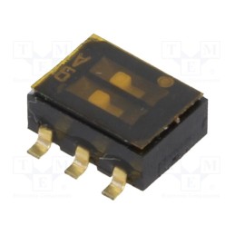 10 pcs : CAS-D20B - Switch: slide, Pos: 2, SPDT, 0.1A/6VDC, ON-ON, SMT, Leads: straight