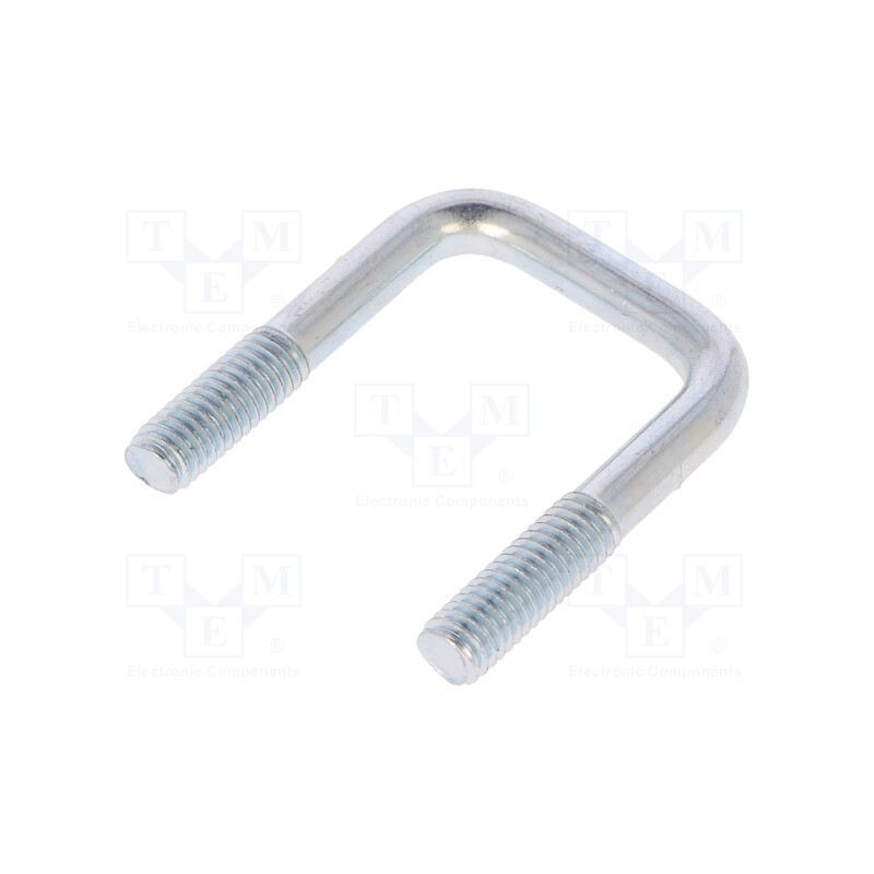 10 pcs : CBTC..6..23..40 (1/2') - U-bolt, C, 1, steel, zinc, Thread len: 16mm, Int.width: 23mm, square