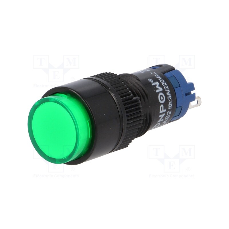 10 pcs : LAS2Y-11/G - Switch: push-button, Pos: 2, SPDT, 0.5A/250VAC, 1A/24VDC, ON-(ON)