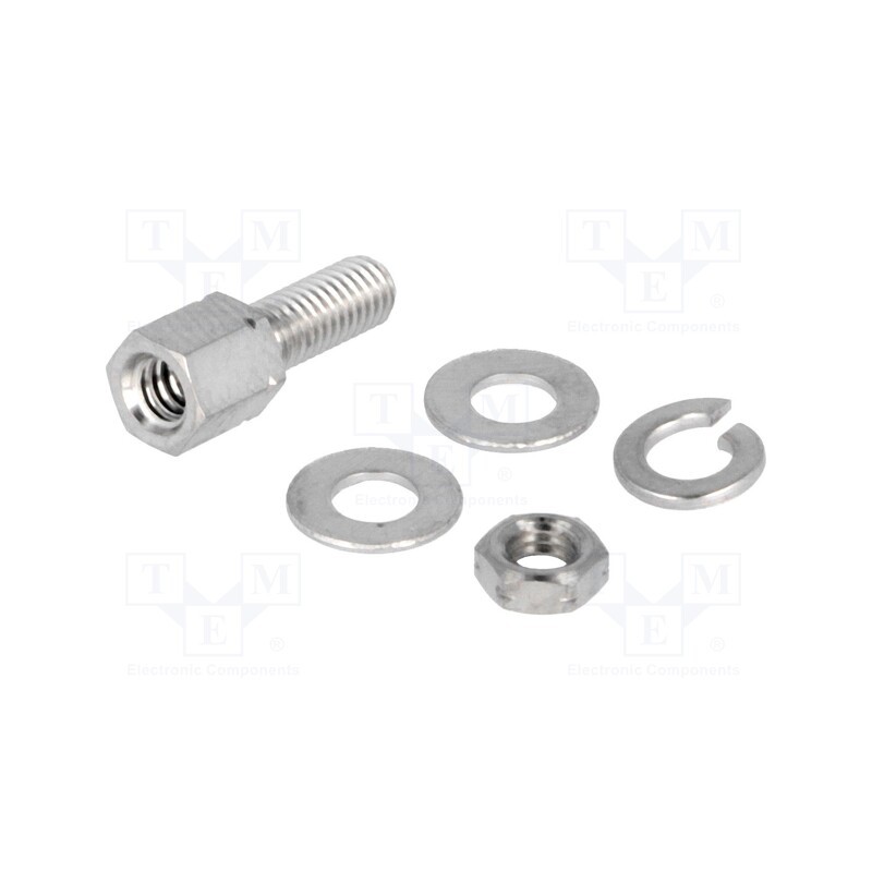 10 set : 9670009924 - Set of screws for D-Sub, M3,UNC 4-40, Screw length: 13mm