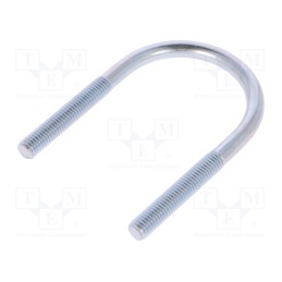 10 pcs : CB.8..49..90(1 1/2') - U-bolt, B, 1.25, steel, zinc, Thread len: 46mm, for fixing pipes