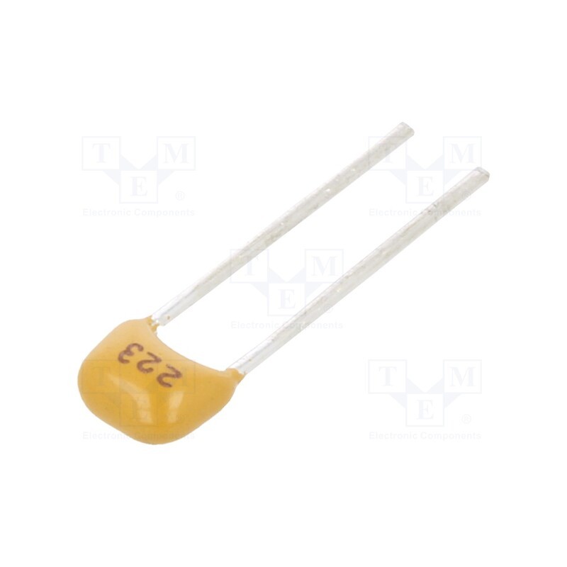50 pcs : CT40805B223K101F1R - Capacitor: ceramic, 22nF, 100V, X7R, ±10%, THT, 2.54mm