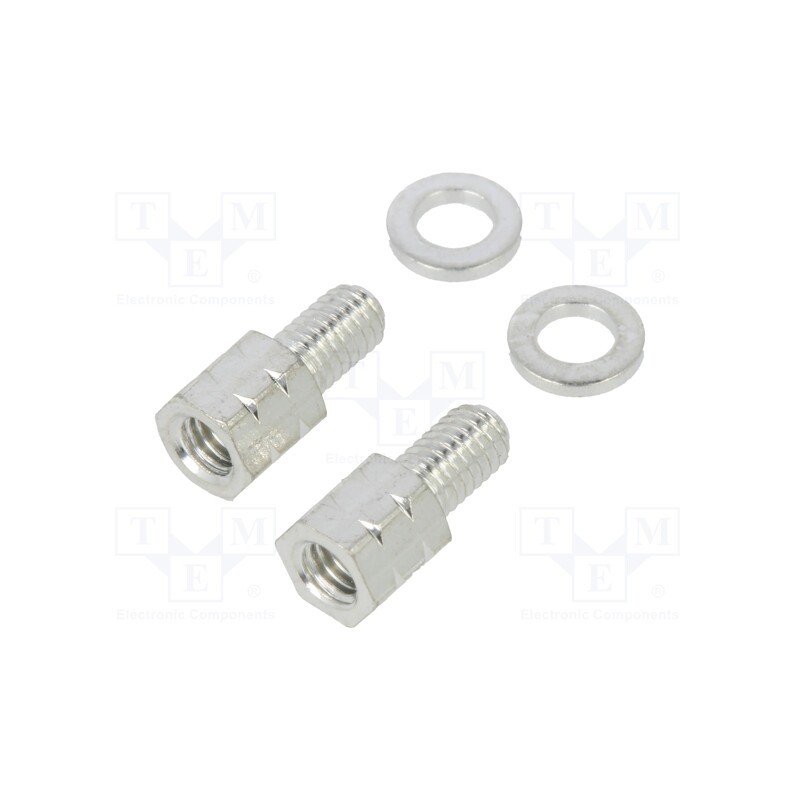 10 pcs : 9670029006 - Set of screws for D-Sub, M3, Screw length: 9.7mm, Thread len: 5mm