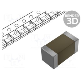 50 pcs : GRM31BR72J102KW01L - Capacitor: ceramic, MLCC, 1nF, 630V, X7R, ±10%, SMD, 1206