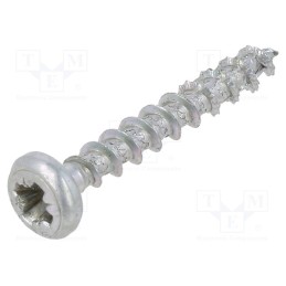 500 pcs : 1083325 - Screw, 3.5x25, Head: cheese head, Pozidriv, PZ2, steel, zinc, SPAX®