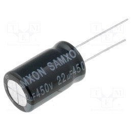 10 pcs : EKM226M2WI20RR - Capacitor: electrolytic, THT, 22uF, 450VDC, Ø12.5x20mm, Pitch: 5mm