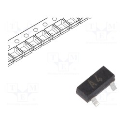 50 pcs : TBAV70 - Diode: rectifying, SMD, 75V, 215mA, 4ns, SOT23, Ufmax: 1.25V, Ifsm: 4A