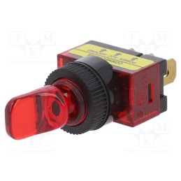 10 pcs : R13-110B-01 - Switch: toggle, Pos: 2, SPST, ON-OFF, 20A/12VDC, Toggle: flat, 50mΩ