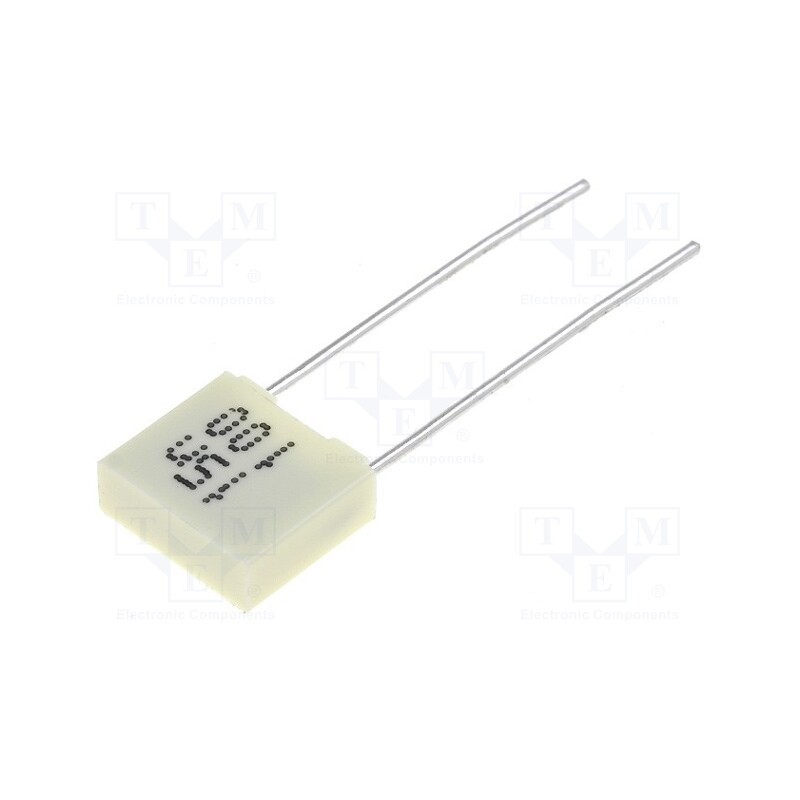 50 pcs : R82EC2150DQ50K - Capacitor: polyester, 15nF, 63VAC, 100VDC, 5mm, ±10%, 7.2x2.5x6.5mm
