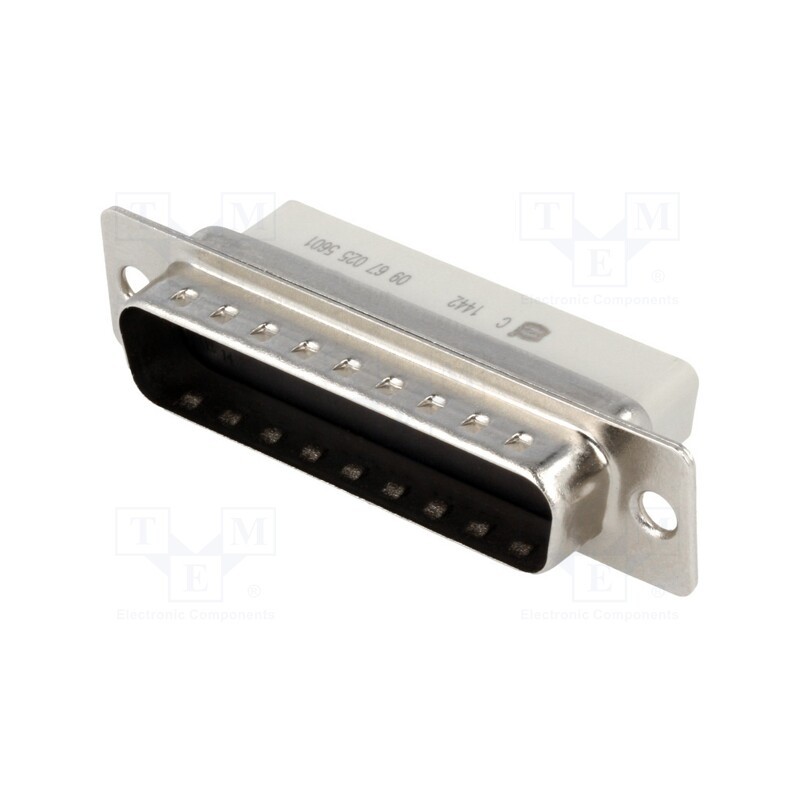 10 pcs : 9670255601 - D-Sub, PIN: 25, plug, male, Type: w/o contacts