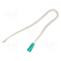 10 pcs : 9SLTB06SQL11VF - Indicator: with neon lamp, recessed, green, 220VDC, 220VAC, Ø6mm