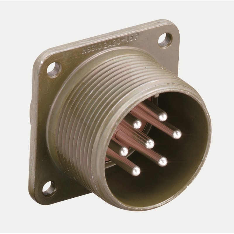 1 pcs - JAE 3 Way Box Mount MIL Spec Circular Connector Receptacle, Pin Contacts,Shell Size 14S