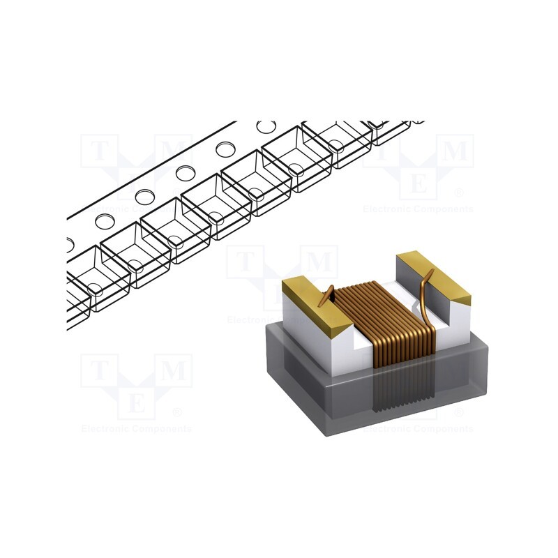 10 pcs : 1210AS-R82J-01 - Inductor: wire, SMD, 1210, 820nH, 350mA, 1.93Ω, Q: 45, ftest: 25MHz