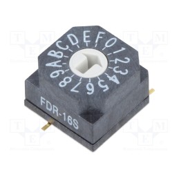 10 pcs : FDR-16S - Encoding switch, HEX/BCD, Pos: 16, SMT, Rcont max: 80mΩ, 7Ncm, F