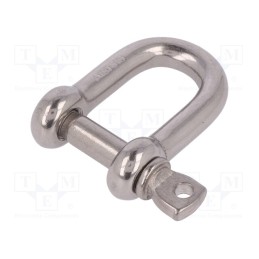 10 pcs : SZE-D7-A4 - Dee shackle, acid resistant steel A4, for rope, 7mm