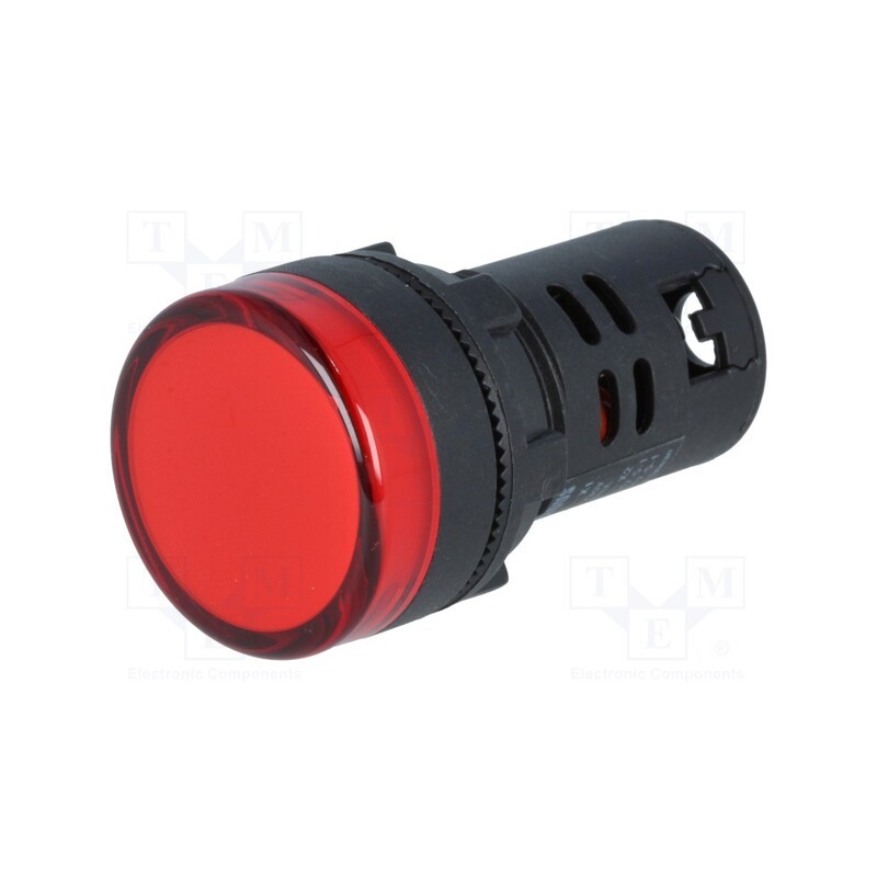 10 pcs : L22 220VAC R - Control lamp, 22mm, L22, -20÷60°C, Illumin: LED, 230V, Ø22.5mm, IP65