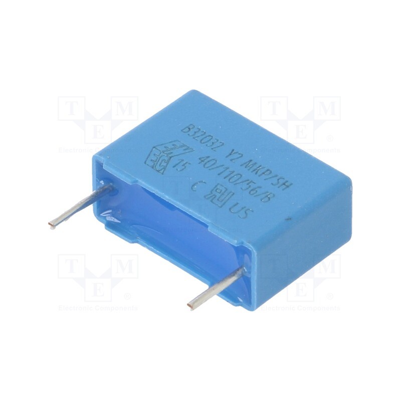 10 pcs : B32032A4223M000 - Capacitor: polypropylene, 22nF, 350V, 18x12.5x7mm, THT, ±20%, 15mm