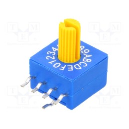10 pcs : ERD516RRZ - Encoding switch, HEX/BCD, Pos: 16, THT, Rcont max: 100mΩ, 5Ncm, ERD