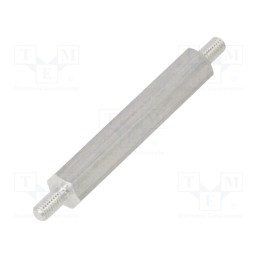 50 pcs : 435X35 - Screwed spacer sleeve, 35mm, Ext.thread: M3, hexagonal, aluminium
