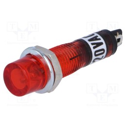 20 pcs : - Indicator: with neon lamp, recessed, orange, 230VAC, plastic, IP20