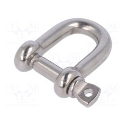 10 pcs : SZE-D8-A4 - Dee shackle, acid resistant steel A4, for rope, 8mm