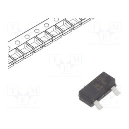 50 pcs : TBAV99 - Diode: rectifying, SMD, 100V, 215mA, 4ns, SOT23, Ufmax: 1.25V, 250mW