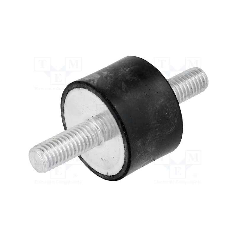 10 pcs : DVA.1-30-20-M8-20-55 - Vibration damper, M8, Ø: 30mm, rubber, L: 20mm, Thread len: 20mm
