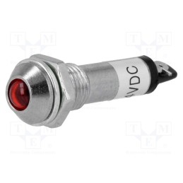 20 pcs : IND8-24R-A - Indicator: LED, prominent, red, 24VDC, Ø8.2mm, IP40, for soldering