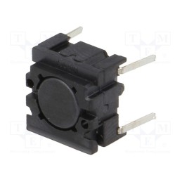 10 pcs : 3ATH9 - Microswitch TACT, SPST-NO, Pos: 2, 0.05A/24VDC, THT, none, 2.5N