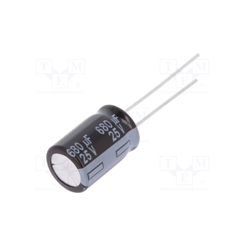 20 pcs : EEUFR1E681 - Capacitor: electrolytic, low ESR, THT, 680uF, 25VDC, Ø10x16mm, ±20%