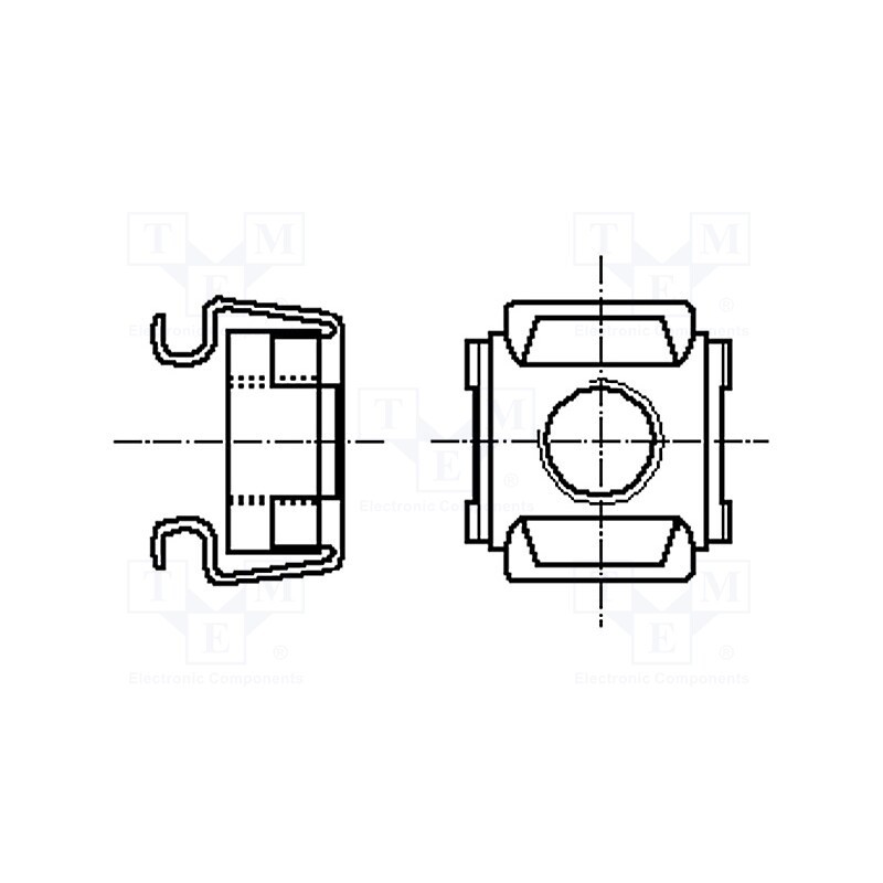 50 pcs : 1538365 - Nut, cage, M8, A2 stainless steel, BN 3307