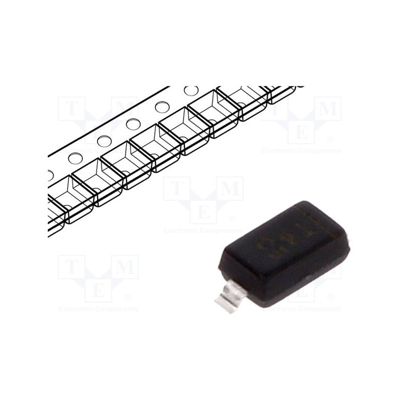 50 pcs : 1N4148W-7-F - Diode: switching, SMD, 100V, 4ns, SOD123, Ufmax: 1.25V, 2A, 400mW