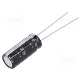 10 pcs : BRP002R8L105FB - Supercapacitor, THT, 1F, 2.8VDC, Ø8x19mm, 200mΩ, -40÷65°C