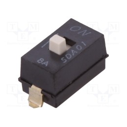 10 pcs : SDA01H1SBD - Switch: DIP-SWITCH, Poles number: 1, OFF-ON, 0.025A/24VDC, Pos: 2