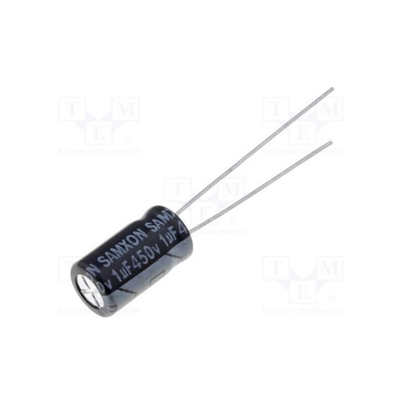 50 pcs : EKM105M2WE11RRSHP - Capacitor: electrolytic, THT, 1uF, 450VDC, Ø6.3x11mm, Pitch: 2.5mm