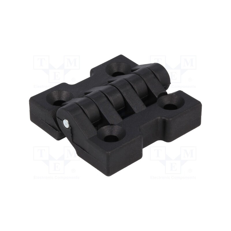 10 pcs : 3.527 - Hinge, Width: 47mm, polyamide, black, H: 48mm, Holes no: 4