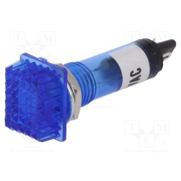 20 pcs : - Indicator: with FLUO neon lamp, prominent, blue, 230VAC, plastic