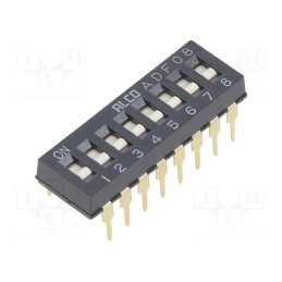 10 pcs : 1-1825002-3 - Switch: DIP-SWITCH, Poles number: 8, ON-OFF, -0.025A/24VDC, Pos: 2