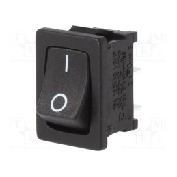 10 pcs : 1-1571076-0 - ROCKER, SPST, Pos: 2, ON-OFF, 16A/125VAC, 16A/12VDC, black, none