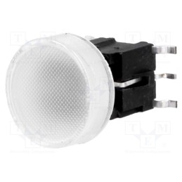 10 pcs : PB6172ML-5 - Switch: keypad, Pos: 2, SPST-NO, 0.05A/48VDC, colourless, LED, white