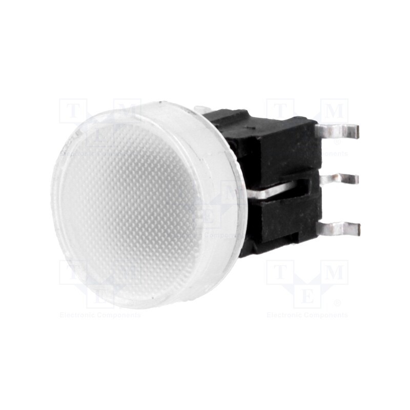 10 pcs : PB6172ML-5 - Switch: keypad, Pos: 2, SPST-NO, 0.05A/48VDC, colourless, LED, white