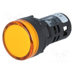 10 pcs : L22 24VDC Y - Control lamp, 22mm, L22, -20÷60°C, Illumin: LED, 24VDC, Ø22.5mm