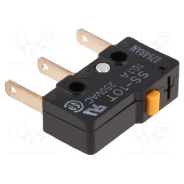 10 pcs : SS-10T - Microswitch SNAP ACTION, 10A/250VAC, without lever, SPDT, Pos: 2