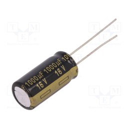 10 pcs : EEUFM1C102 - Capacitor: electrolytic, low ESR, THT, 1000uF, 16VDC, Ø10x20mm