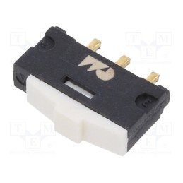 10 pcs : SR254SRT - Switch: slide, Pos: 2, 500mA/24VDC, SMD, -40÷105°C, Rinsul min: 1GΩ